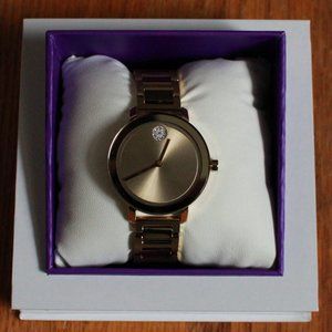 Movado Bold Evolution Quartz Gold Dial Watch